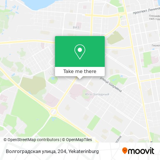 Волгоградская улица, 204 map