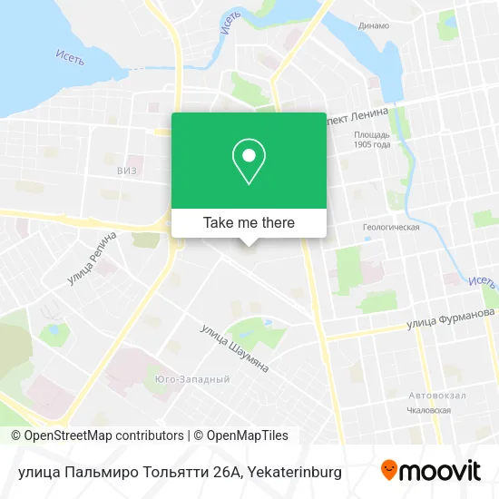 улица Пальмиро Тольятти 26А map