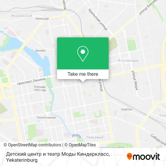 Детский центр и театр Моды Киндеркласс map