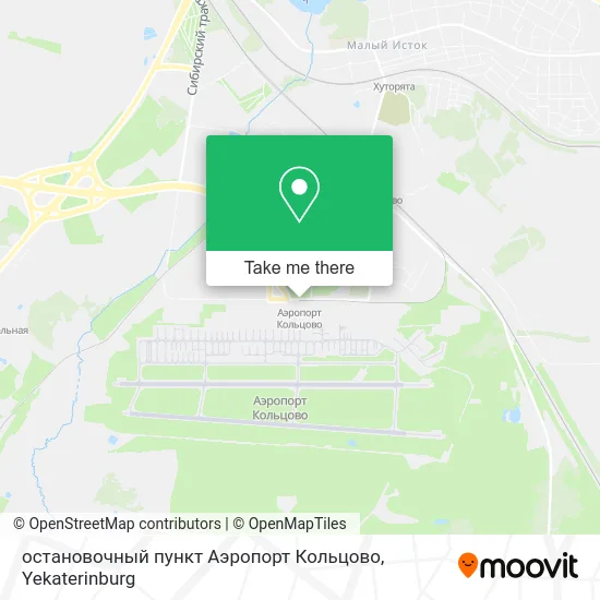 остановочный пункт Аэропорт Кольцово map