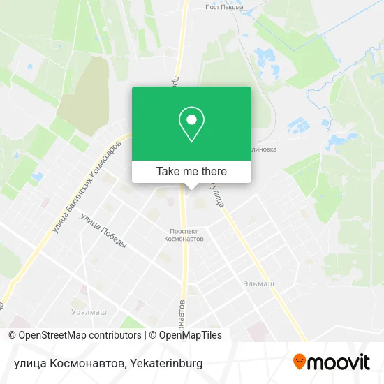 улица Космонавтов map