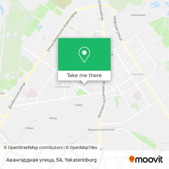 Авангардная улица, 5А map