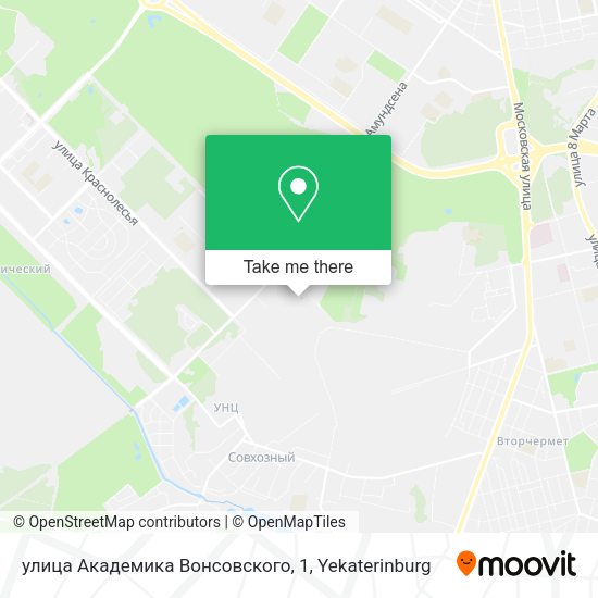 улица Академика Вонсовского, 1 map