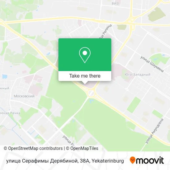 улица Серафимы Дерябиной, 38А map