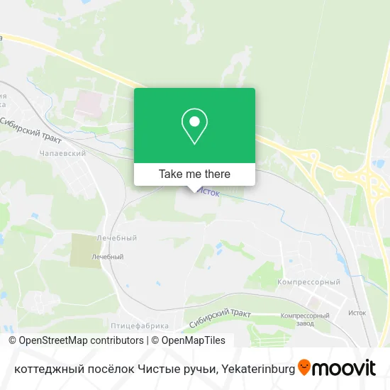 коттеджный посёлок Чистые ручьи map