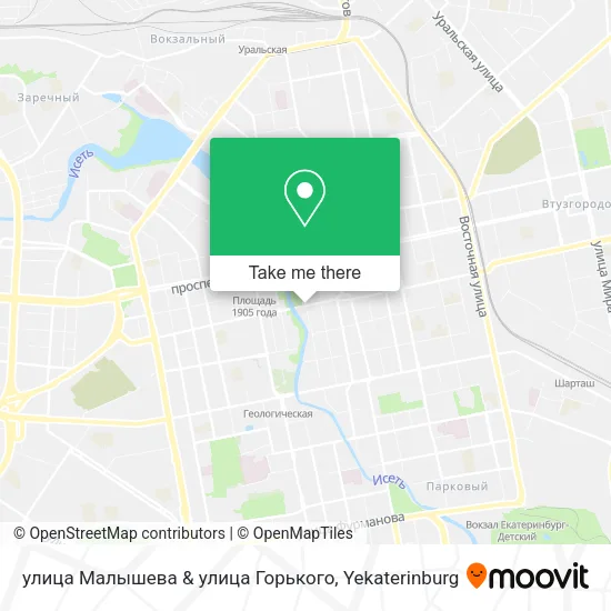 улица Малышева & улица Горького map