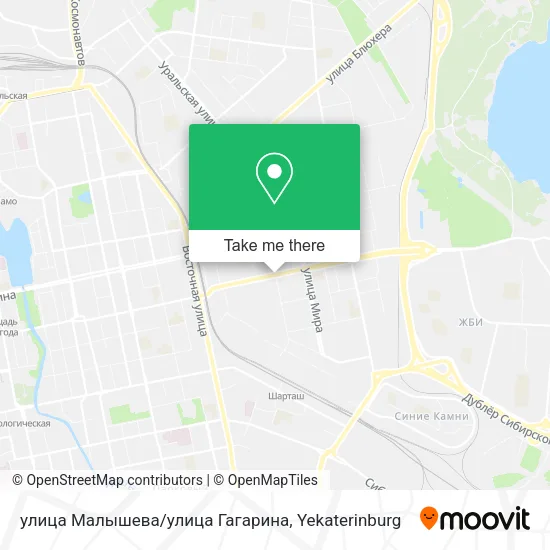 улица Малышева/улица Гагарина map