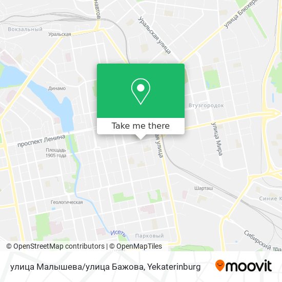 улица Малышева/улица Бажова map