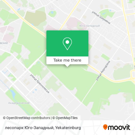 лесопарк Юго-Западный map