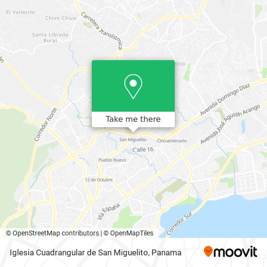 Mapa de Iglesia Cuadrangular de San Miguelito