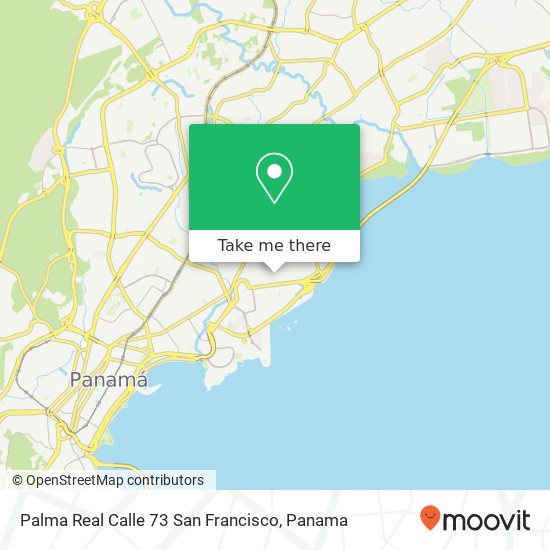 Palma Real Calle 73 San Francisco map