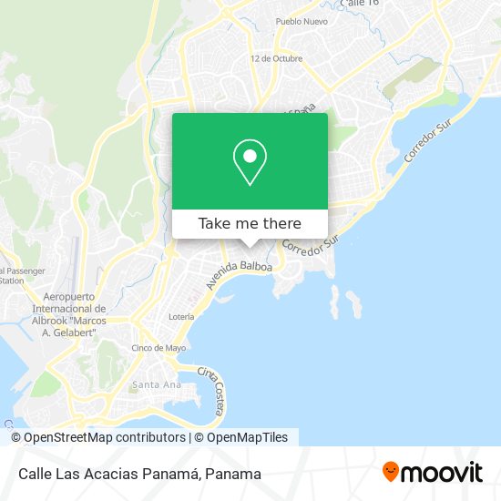 Calle Las Acacias  Panamá map