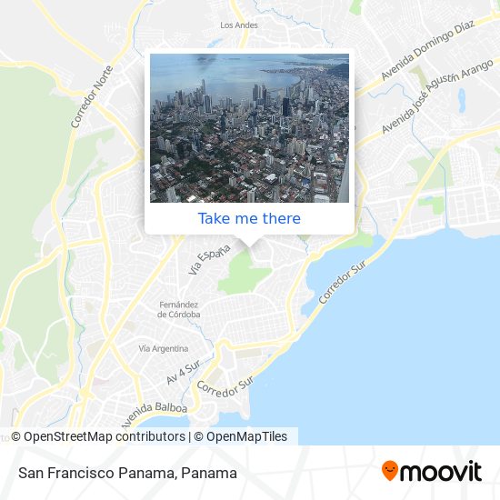 San Francisco  Panama map