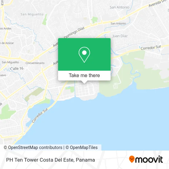 PH Ten Tower  Costa Del Este map
