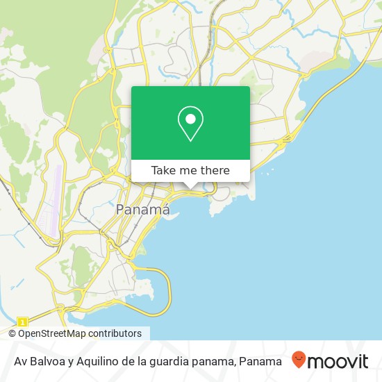 Av Balvoa y Aquilino de la guardia  panama map