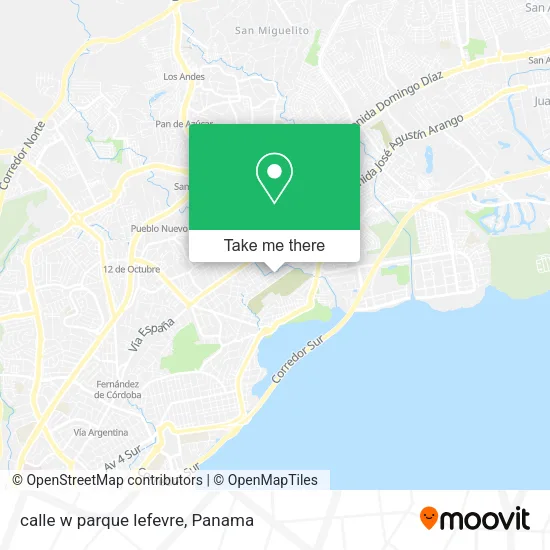 calle w parque lefevre map