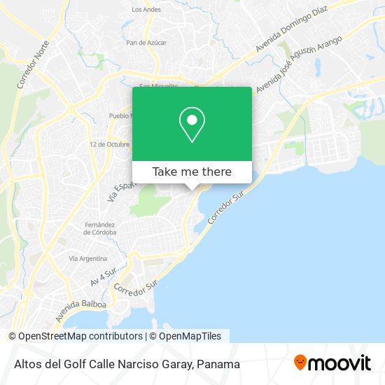 Altos del Golf  Calle Narciso Garay map