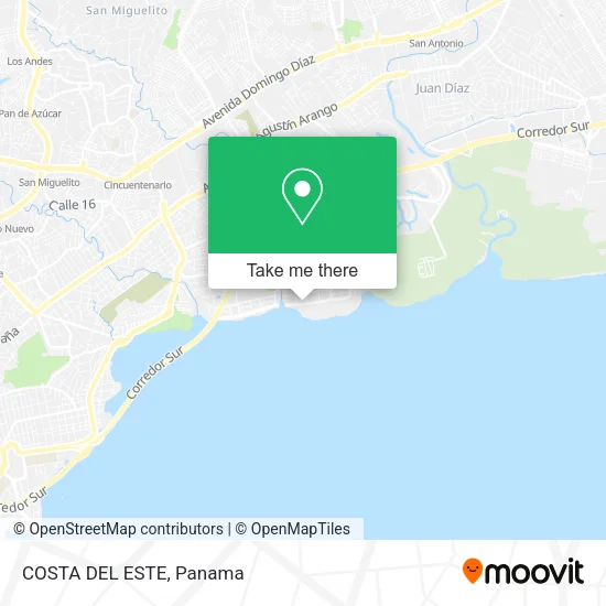 COSTA DEL ESTE map
