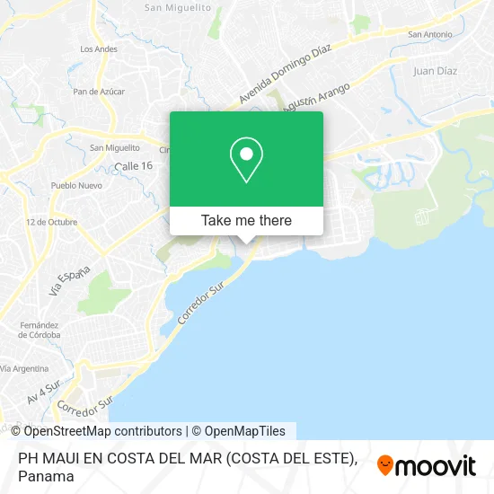 Mapa de PH MAUI EN COSTA DEL MAR (COSTA DEL ESTE)