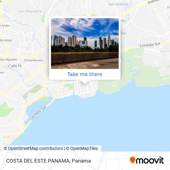 COSTA DEL ESTE PANAMA map