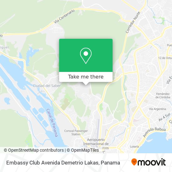 Embassy Club Avenida Demetrio Lakas map