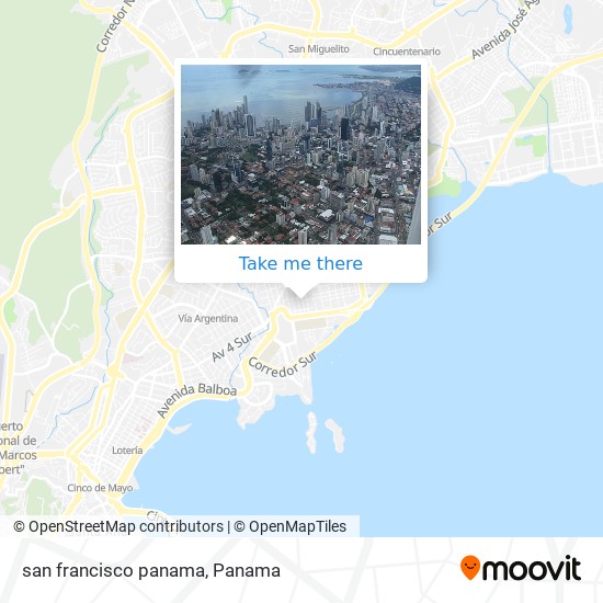 san francisco  panama map