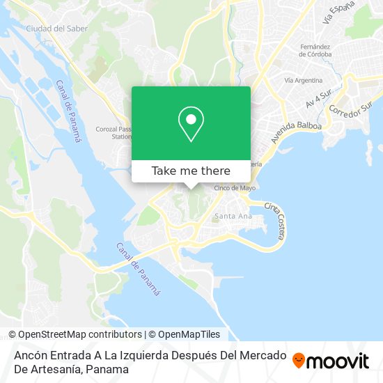 Ancón  Entrada A La Izquierda Después Del Mercado De Artesanía map