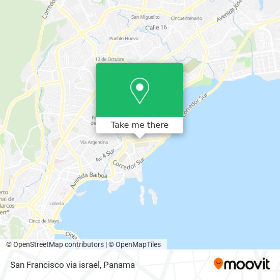 San Francisco via israel map