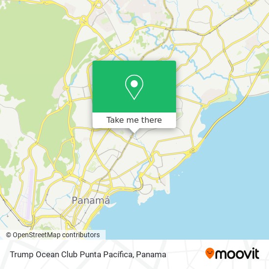 Trump Ocean Club  Punta Pacífica map