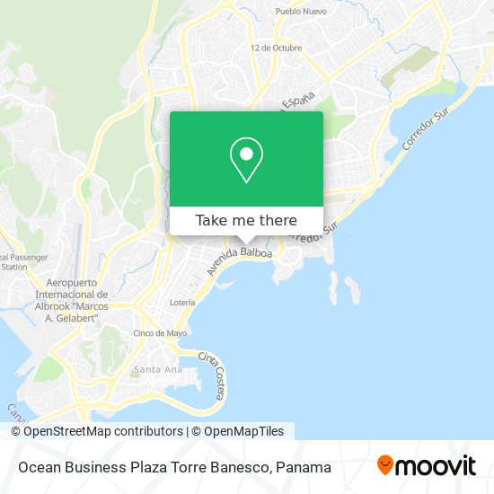 Mapa de Ocean Business Plaza Torre Banesco