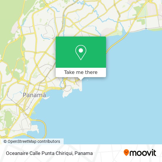 Oceanaire Calle Punta Chiriqui map