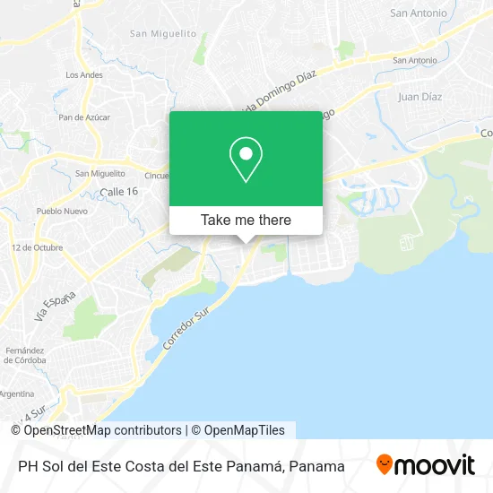 Mapa de PH  Sol del Este   Costa del Este    Panamá