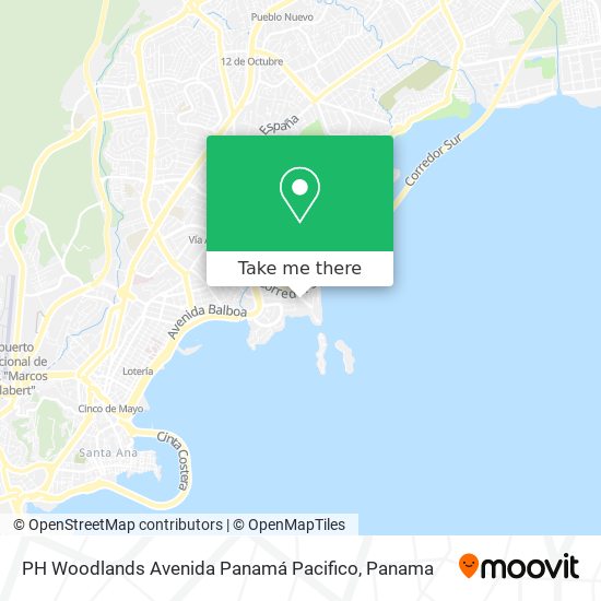 PH Woodlands Avenida Panamá Pacifico map
