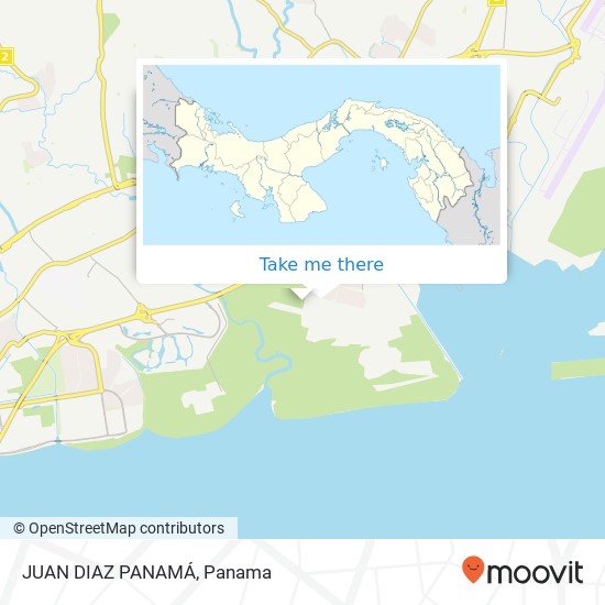 JUAN DIAZ  PANAMÁ map
