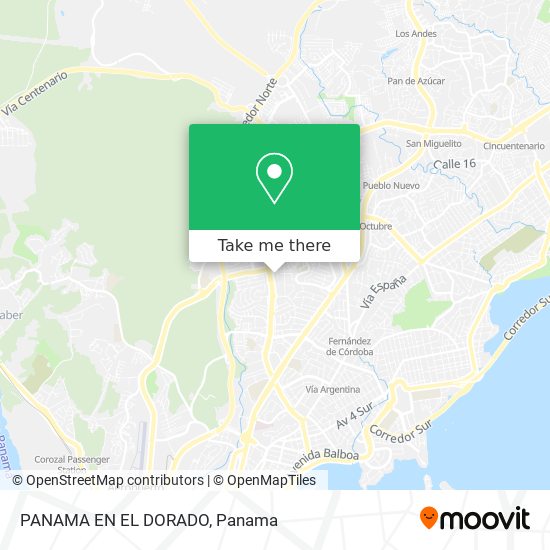 PANAMA EN EL DORADO map