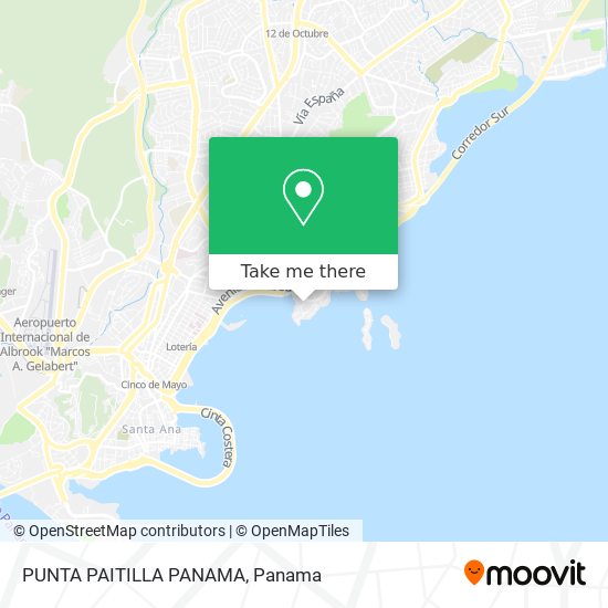 PUNTA PAITILLA  PANAMA map