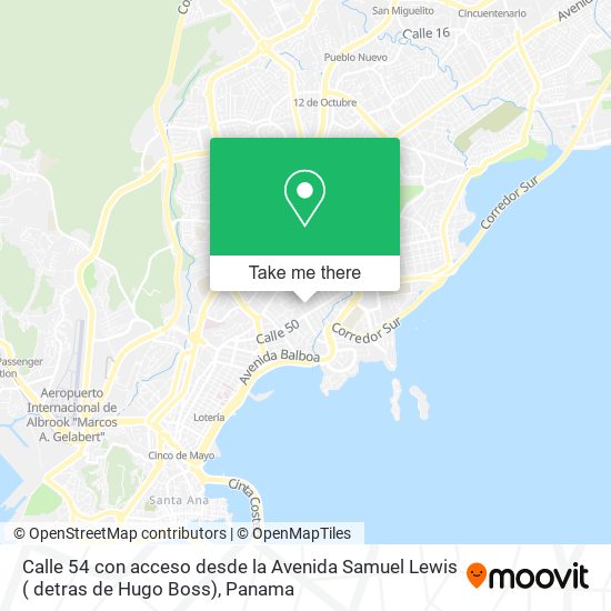 Calle 54 con acceso desde la Avenida Samuel Lewis ( detras de Hugo Boss) map