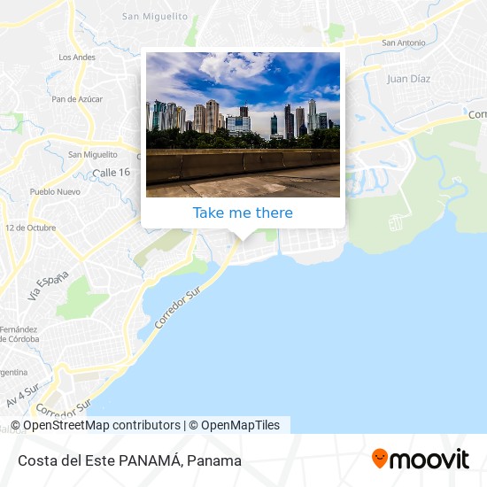 Costa del Este  PANAMÁ map