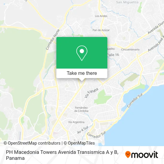 Mapa de PH Macedonia Towers Avenida Transismica A y B