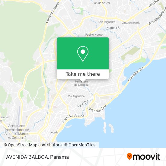 AVENIDA BALBOA map