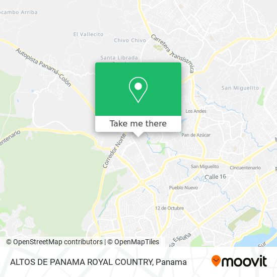 ALTOS DE PANAMA ROYAL COUNTRY map