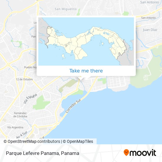 Parque Lefevre Panama map