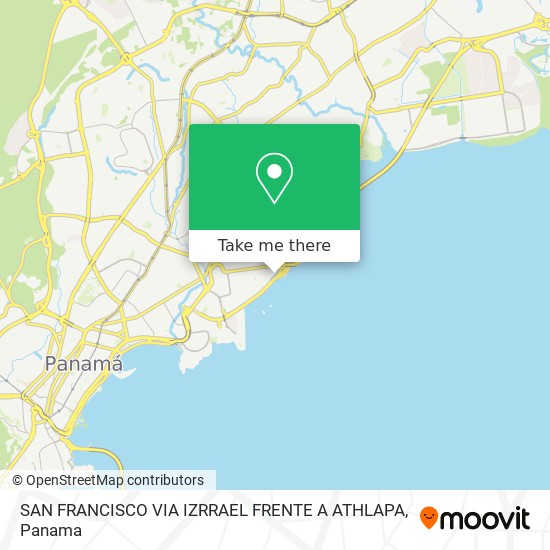 SAN FRANCISCO  VIA IZRRAEL FRENTE A ATHLAPA map