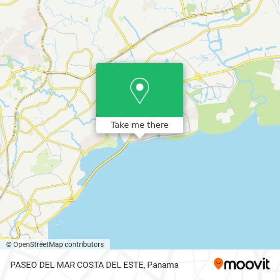 PASEO DEL MAR COSTA DEL ESTE map