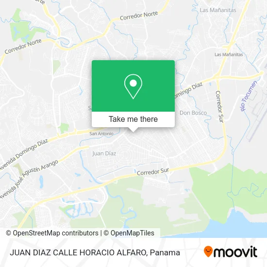 Mapa de JUAN DIAZ  CALLE HORACIO ALFARO