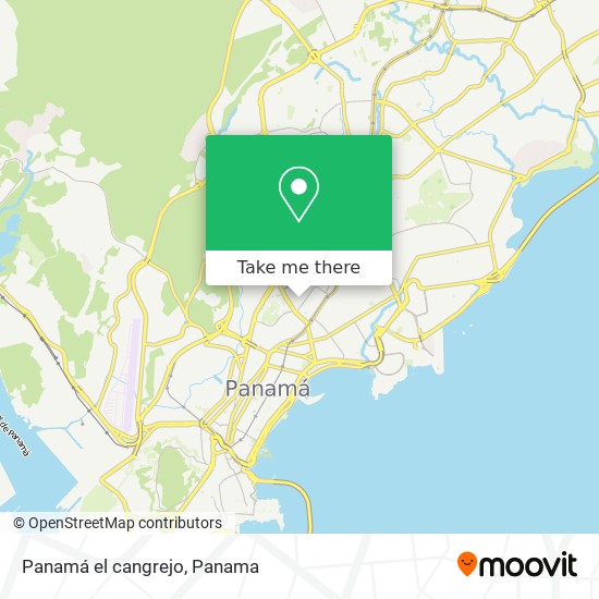 Panamá el cangrejo map