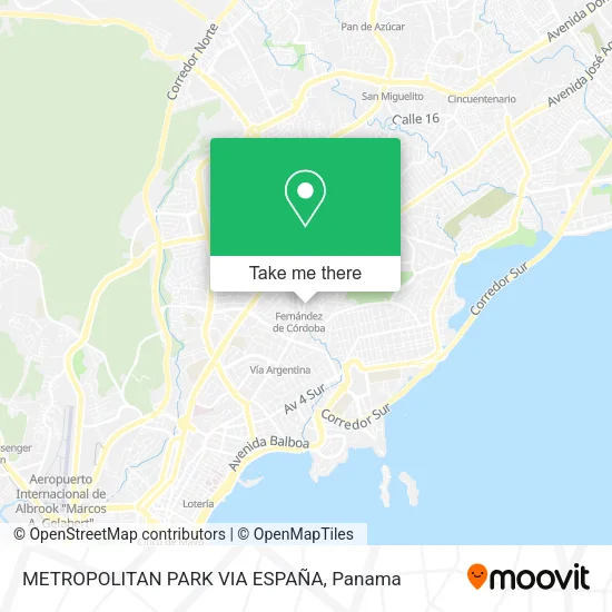 Mapa de METROPOLITAN PARK  VIA ESPAÑA