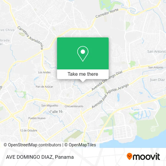 Mapa de AVE DOMINGO DIAZ