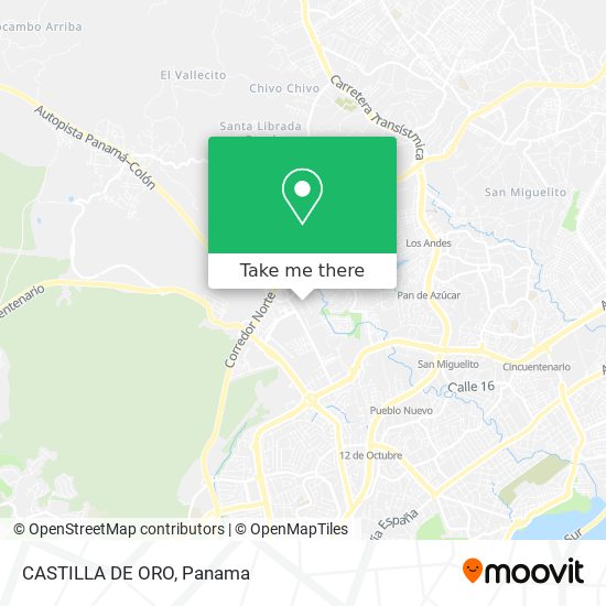 CASTILLA DE ORO map