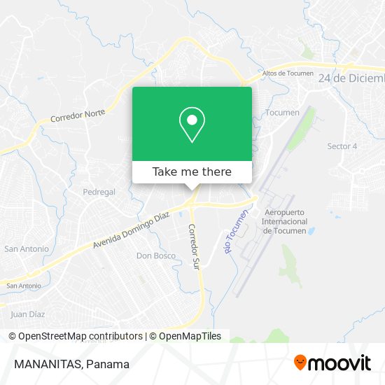 MANANITAS map